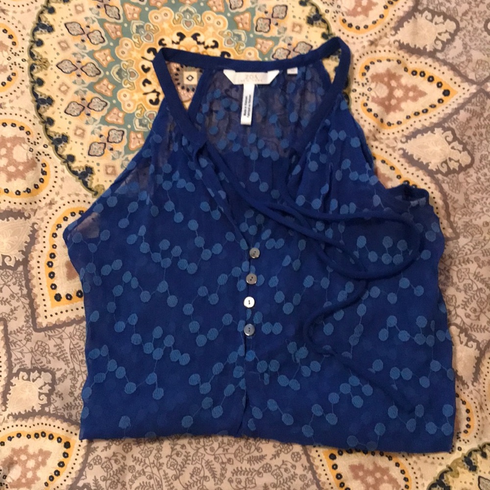 Sheer polka dot tank- Anthro